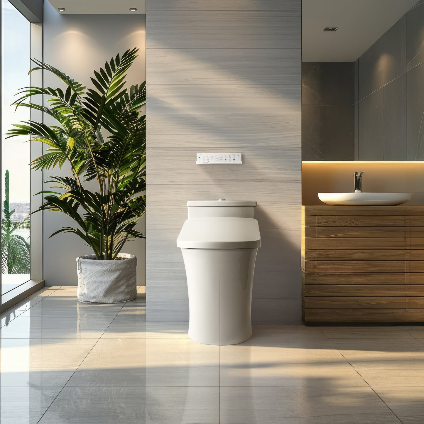 SB-1200 Luxury Bidet Seat with Dryer & Remote Control