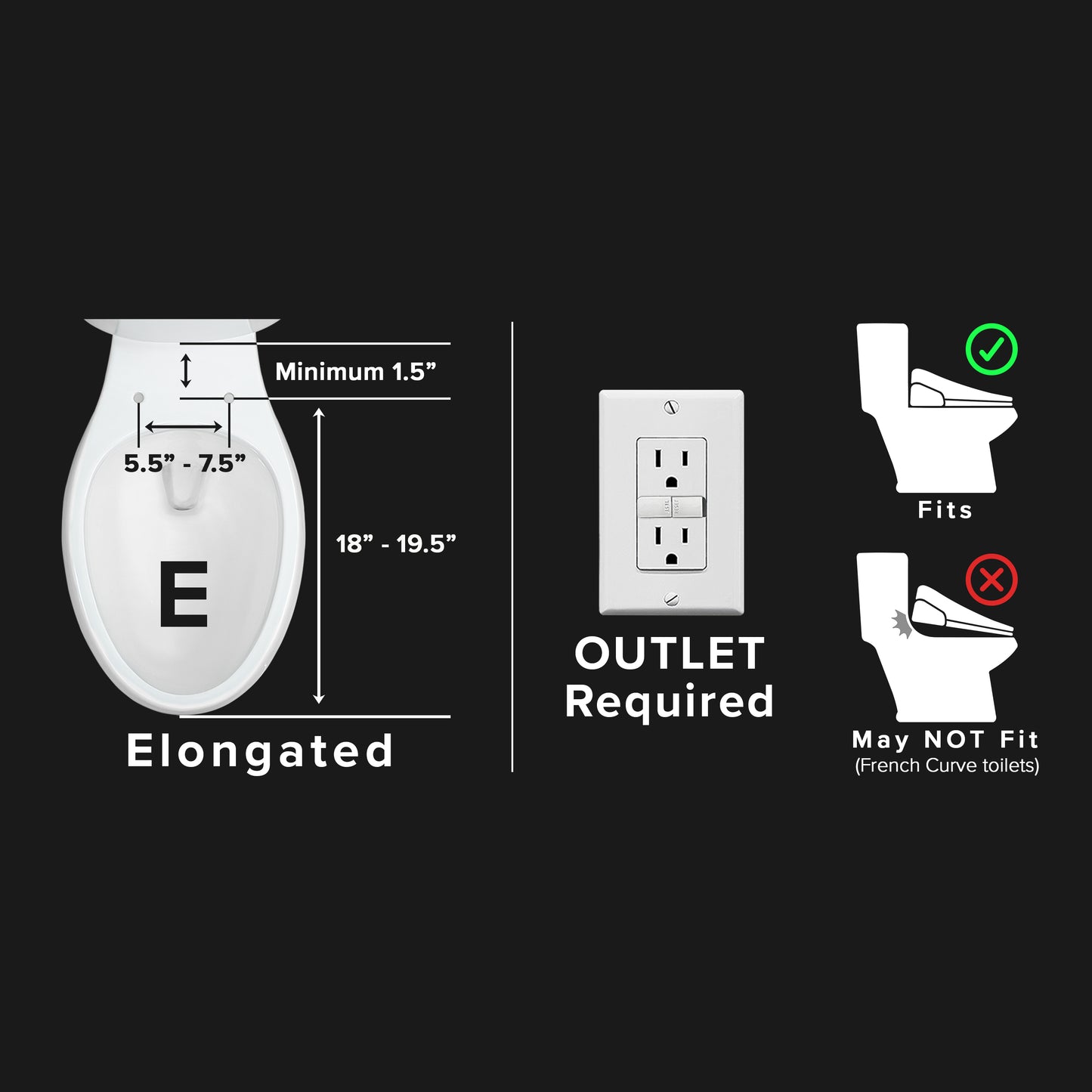 SB-2000 Electric Smart Bidet Seat with Dryer & Control Panel
