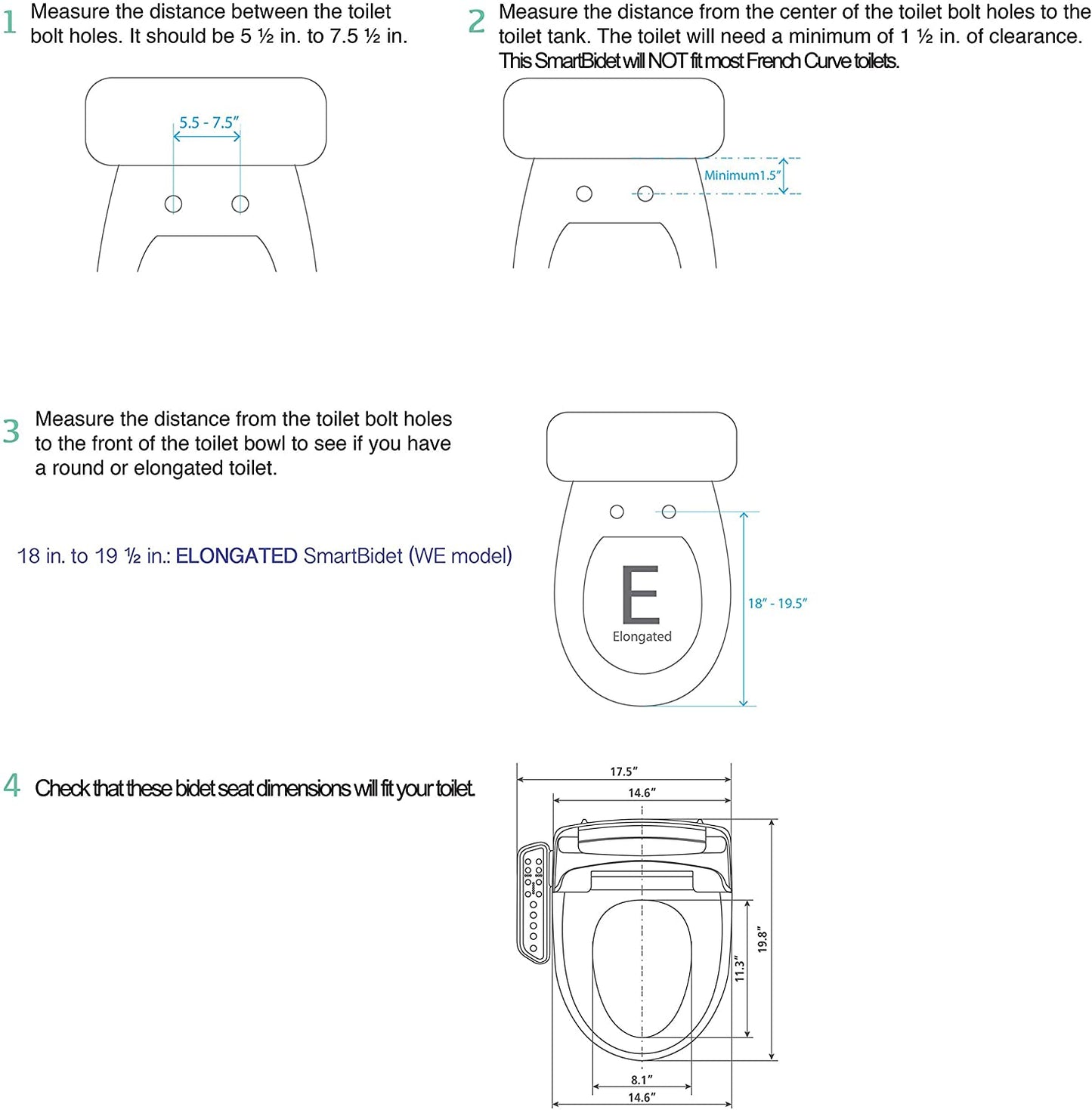 SB-110 Electric Smart Bidet™ Seat with Child Wash & Stainless Nozzle
