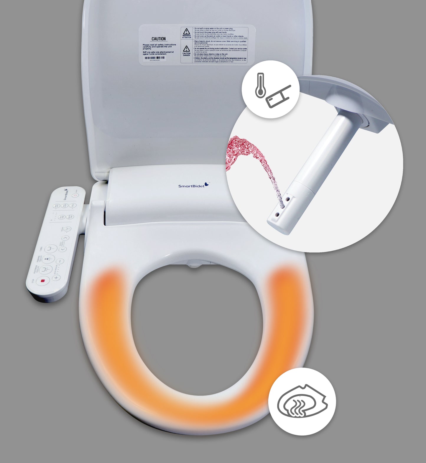 SB-100C Electric Smart Bidet™ Seat with Child Wash, Massage & Control