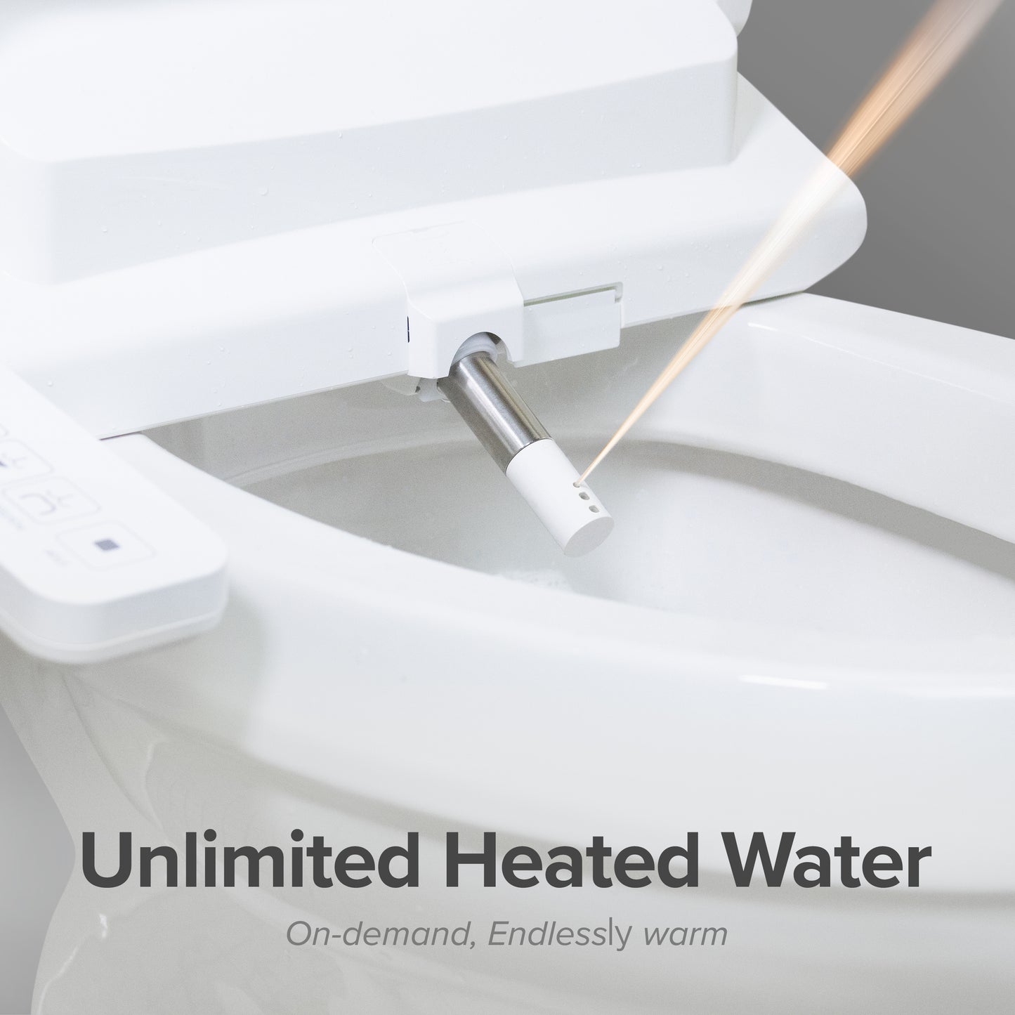SB-2600 Electric Smart Bidet Seat with Unlimited Warm Water & Dryer