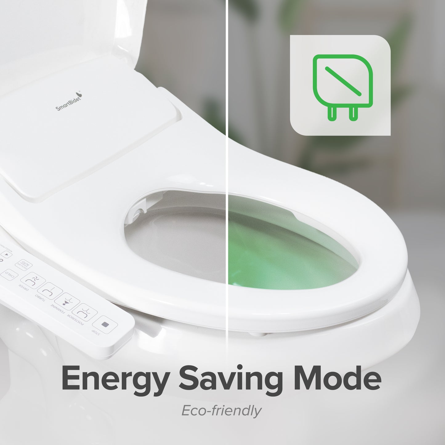 SB-2600 Electric Smart Bidet Seat with Unlimited Warm Water & Dryer
