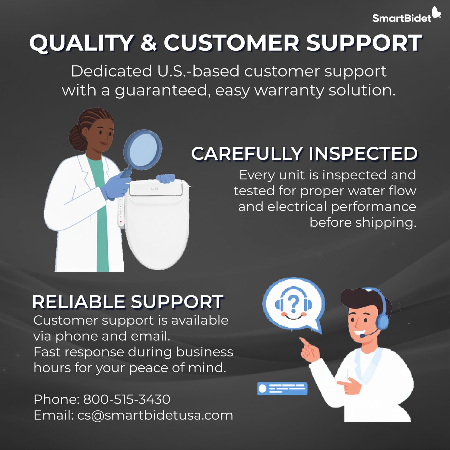 SB-3000 Electric Smart Bidet™ Seat with Remote, Dryer & Night Light