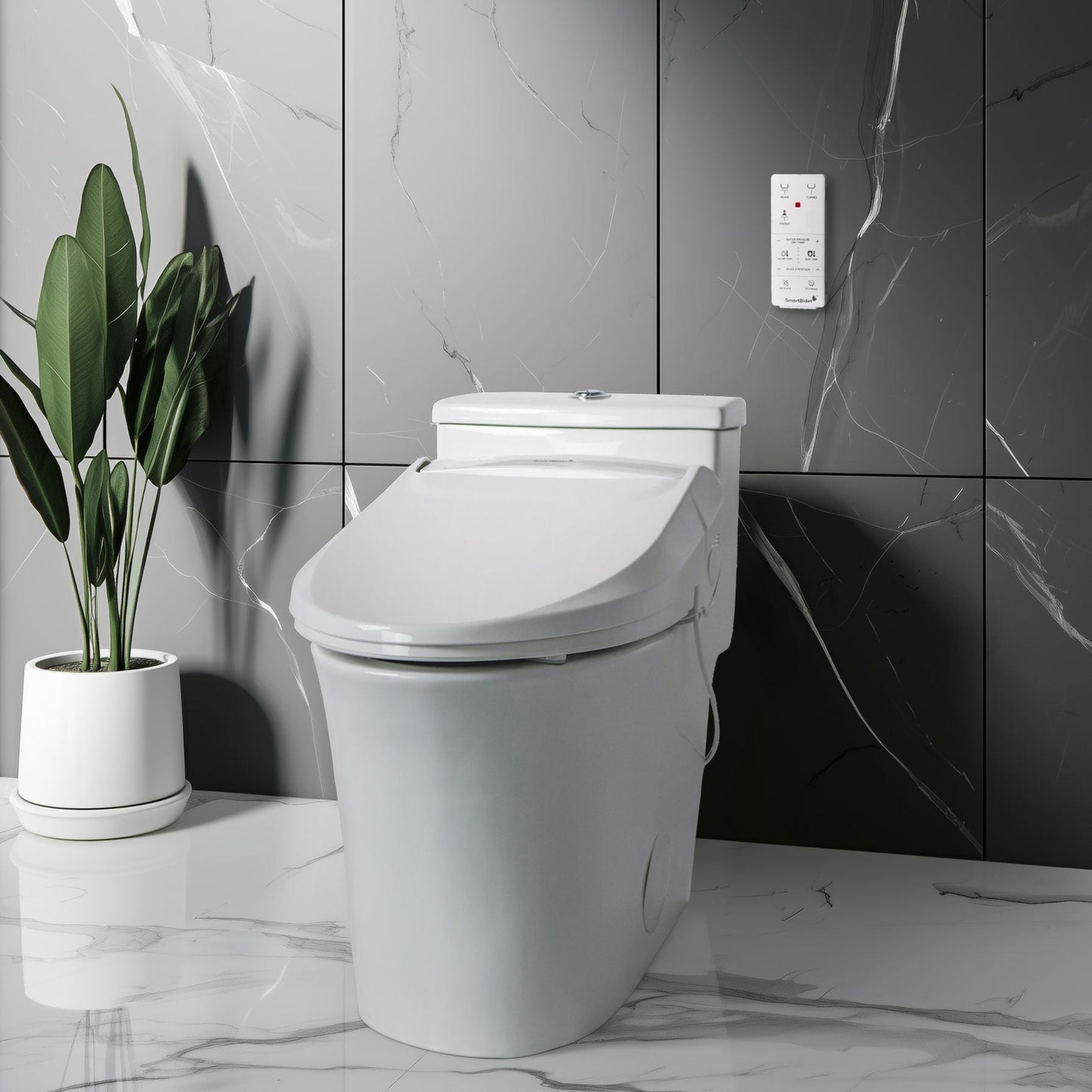 SB-100R Electric Bidet Seat with Remote, Heated Water & Seat