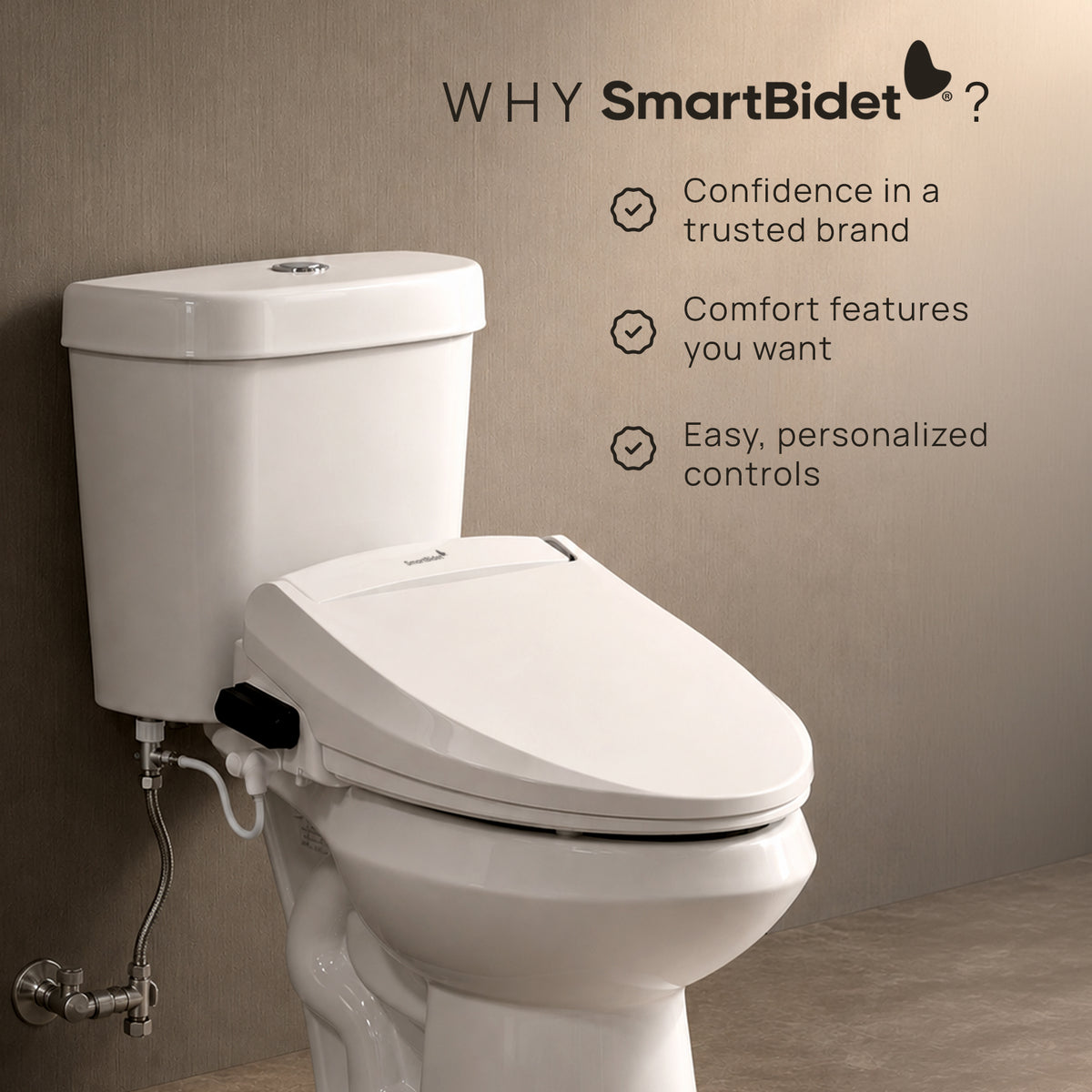 SB-1000 Electric Smart Bidet™ Seat with Dryer, Remote & Heated Seat